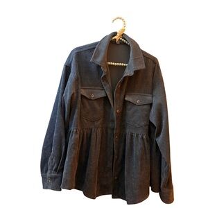 Wishlist Women's Dark Gray Corduroy Utility Jacket